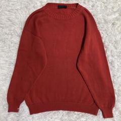 【美品】ZANONE ザノーネ 5ゲージ ニット レッド 48 クルーネック