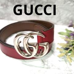 ✨超美品✨素敵✨グッチ マーモント GG インターロッキング ベルト ロゴレッド ✨超美品✨素敵✨グッチ マーモント GG インターロッキング