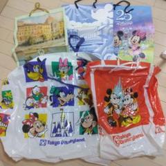 ディズニーランド ショッピングバッグ レトロ 90年代 ビニール 大 セット