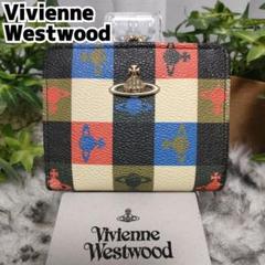 入荷nowオンラインストア ✨良品✨ Vivienne Westwood 折り財布 がま口 総柄 チェック 小物