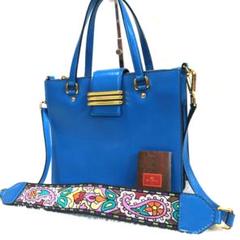 美品 ETRO エトロ ペイズリー柄 レザー 2way レインボーバッグ 激レア