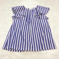 美品✨マッキントッシュフィロソフィー　フリル袖　ストライプブラウス　ノースリーブ