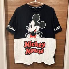 ディズニー ミッキー Tシャツ Lサイズ モノトーン ユニセックス 男女兼用