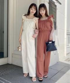 ショルダーフリルオールインワン