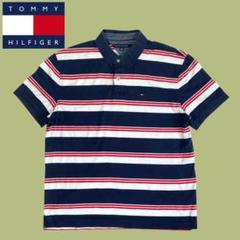 06M995◯TOMMY HILFIGER 半袖 ポロシャツ 大きいサイズ XL