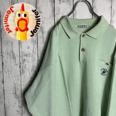 【VINTAGE】古着 メンズ トレーナー M ハーフボタン ★ワンポイントロゴ