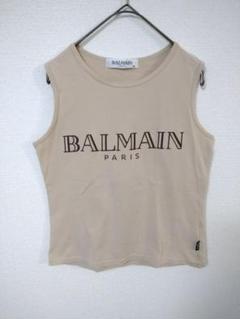 BALMAN ノースリーブカットソー ゴールドボタン 34 バルマン BALMAIN ノースリーブカットソー レディースM相当