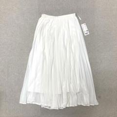 新品❤️ ユニクロ　シフォンプリーツスカート　オフホワイト　Sサイズ　レディース