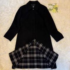 美品⭐︎大きいサイズ　バーバリーロンドン　ツイードコート　黒白　ロゴボタン44XL 美品⭐︎大きいサイズバーバリーロンドンツイードコート黒白ロゴ