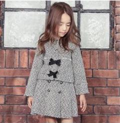 美品Rora ツイード セットアップ 上下 130  女の子 結婚式　七五三 美品Rora ツイード セットアップ 上下 130 女の子 結婚式 七五三