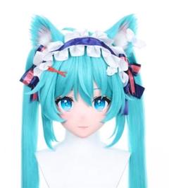 【在庫あり】全頭面 　初音ミク 　着ぐるみ　マスク　 コスプレ　　鍵つき Yahoo!オークション - 鍵付き 初音ミク 全頭面 着ぐるみ マスク