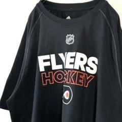 アディダス フライヤーズ ホッケー NHL Tシャツ L ブラック 黒 古着