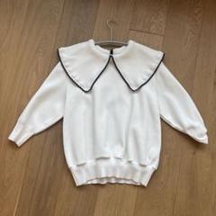 新品タグなしyori コットン刺繍カラーニットフリーサイズ