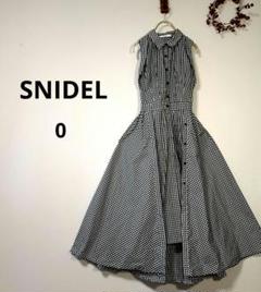 スナイデル【極美品】ノースリーブギンガムチェックワンピース　変形デザイン