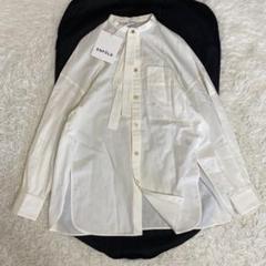 極美品 エンフォルド ENFOLD バックスリット変形ブラウス チェック 極美品 エンフォルド ENFOLD バックスリット変形ブラウス ブルー