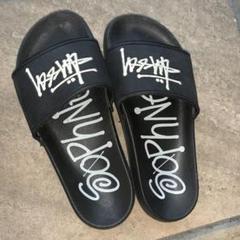 Stussy ステューシー　ブラック シャワーサンダル　26のサムネイル