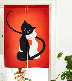 のれん ロング 暖簾 85×150 間仕切り 洋風 輸入雑貨 猫柄