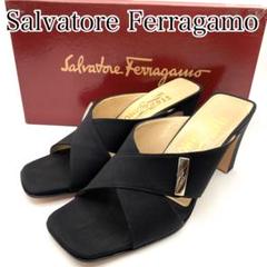 Salvatore Ferragamo ブラックミュール - メルカリ