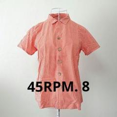 45RPM. 8 フォーティーファイブアール 半袖シャツ ギンガムチェック L 45RPM. 8 フォーティーファイブアール 長袖シャツ ギンガム