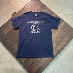 7TSM1 【GILDAN】00’s プリントTシャツ　ネイビー　M 古着