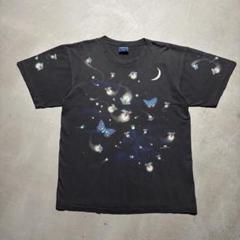 90s HARBOURSIDE GRAPHICS Tシャツ 蛾 蛍 総柄USA製