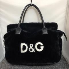 D&G 牛柄ファー ハンドバッグ 牛柄 トートバッグ 3色 ファー アニマル柄 大容量 冬小物 かばん