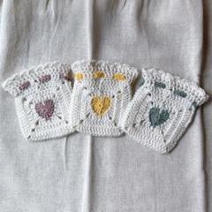 ハンドメイド ハート 巾着袋 ピンク 小物入れ