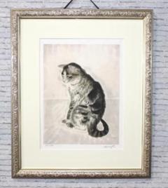 藤田嗣治 エスタンプリトグラフ 猫の本より「アズバ」 212/250 藤田嗣治 エスタンプリトグラフ 猫の本より「アズバ」 212/250