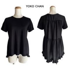 美品　ヨーコチャン　バックギャザー　ブラウス　黒　36 m68482835170_1.jpg?1715329618
