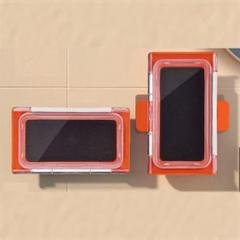 100% 防水防霧 スマホiPhone 完全防水 お風呂 壁掛け オレンジ