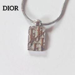 美品 ディオール ネックレス トロッター プレート ラインストーン チョーカー