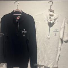 X*様 Chrom heartsブラックポロシャツ XL ジッパー付き　ジーンズ 7025c100001-1.jpg