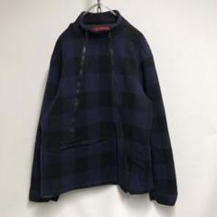 GO WEST ウールジャケット チェック柄 メンズL 紺黒のサムネイル