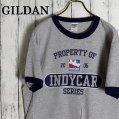 00s GILDAN ハイチ製 2005年インディカーロゴ リンガーＴシャツ