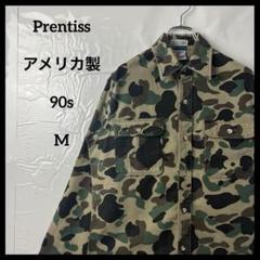 長袖ネルシャツ　プレンティス　アメリカ製　ヴィンテージ90s 迷彩　ミリタリー