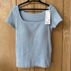 UNIQLO リブスクエアネックブラT 半袖