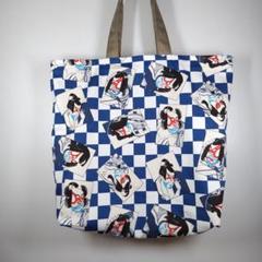 ハンドメイド　大きめトートバッグ　エコバック