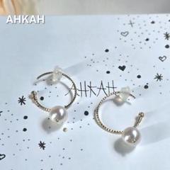 AHKAH アーカー ルル ピアス 18K アコヤパール - メルカリ