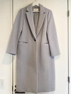 美品 FRAY I.D ロングコート　チェスターコート　グレー　パープル FRAY I.D（フレイアイディー）の「【00サイズ展開あり】ビッグ