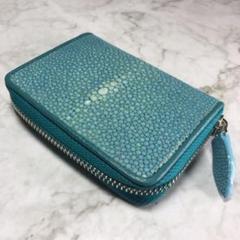 スティングレイ スティングレー 小銭入れ 財布 水色 エイ革 新品 51