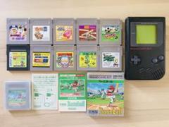 初代 ゲームボーイ GB 本体 ブラック 状態良好 動作可 カセット 11本付き