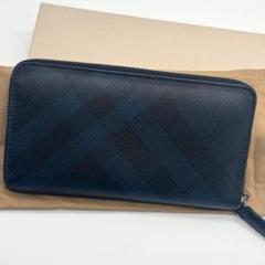 【極美品】BURBERRY アイコンストライプ ラウンドファスナー長財布 Brandol / BURBERRY バーバリー ラウンドファスナー長財布