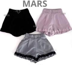 Mars マーズ ガーター付きショートパンツ 黒 サイズ26 Y2K MA＊RS - MARS ガーターベルトレース付きショートパンツの通販