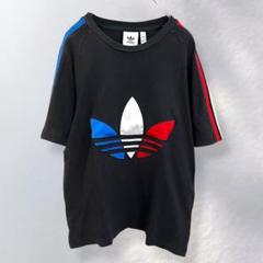 adidas 激レア ビンテージ オーバーサイズ ビッグシルエット 古着 古着 80s adidas BIG トレフォイル 刺しゅう ラグラン