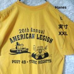 USA古着　Hanes 両面プリント　胸ポケット　 Tシャツ 　大きいサイズのサムネイル