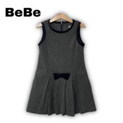 2315★ 【BeBe】　キッズ　ワンピース　120　上品　りぼん　プリーツ