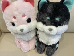 【タグ付き新品】ちょこんと狛犬　ぬいぐるみ　2種セット　BIGサイズ
