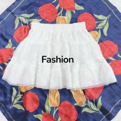 Fashion♡ボリュームティアードレースミニスカート L ホワイト ガーリー♪