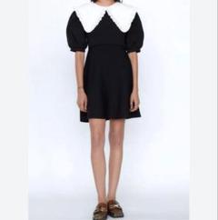 ZARA ザラ フリル襟 半袖ミニワンピース
