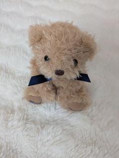 4℃　オルゴール　リボン付きベージュクマ　　ぬいぐるみ